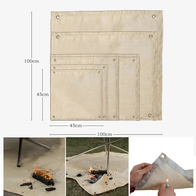 Outdoor Camping Bbq - Camping Fireproof Mat Heat Resistant Blanket