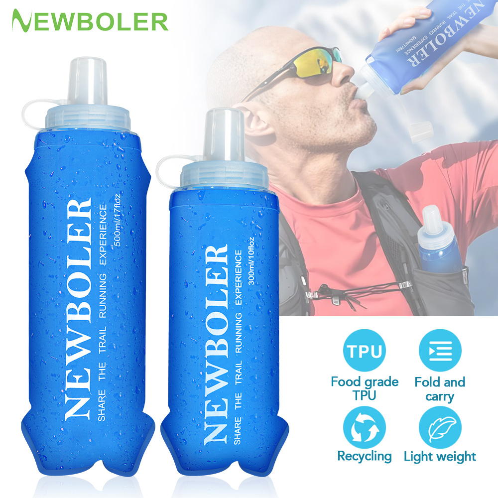 Collapsible Water Bottle - NEWBOLER 300/500ML Water Bottle TPU Folding
