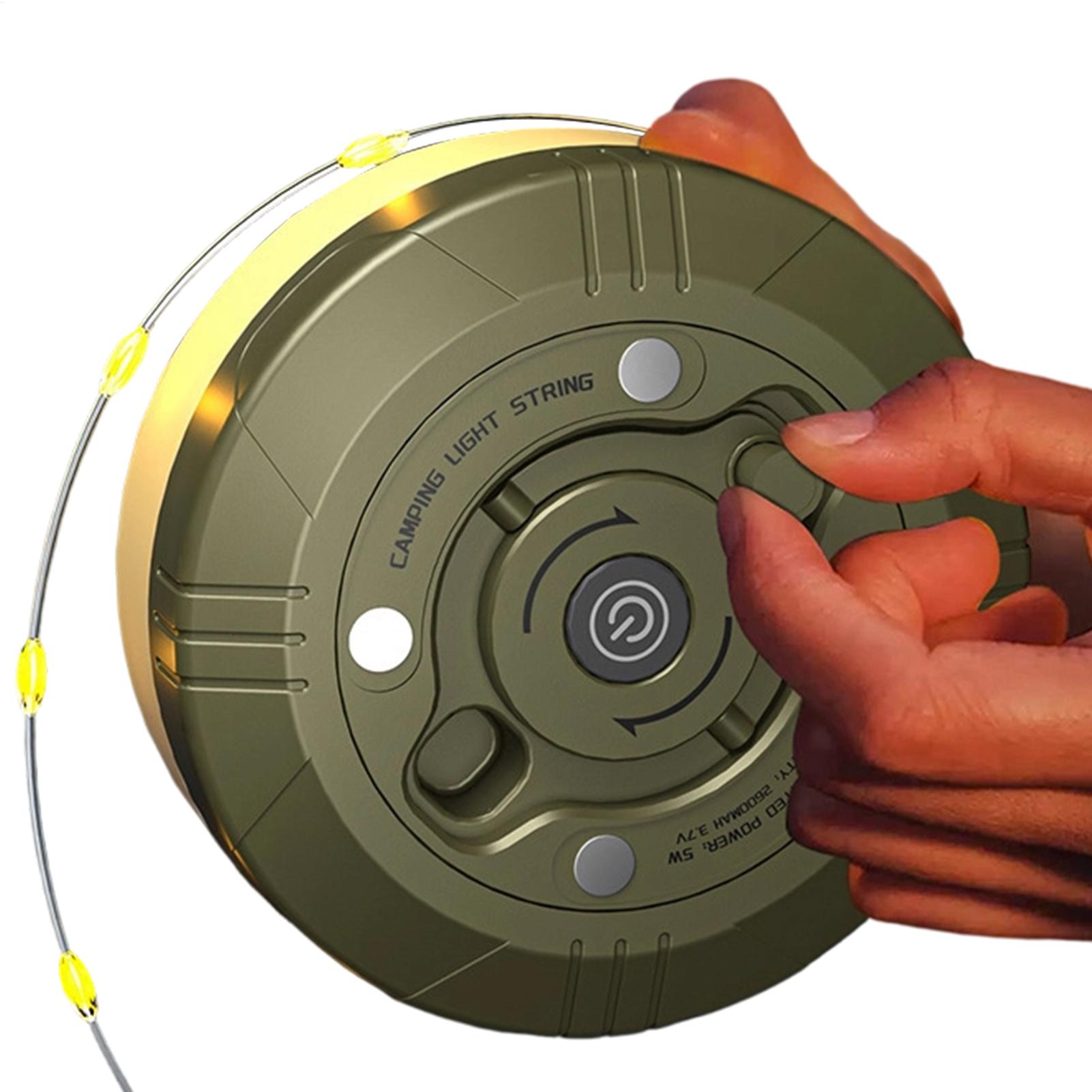Camping Rope - Retractable Camping String Lights 2600mAh with