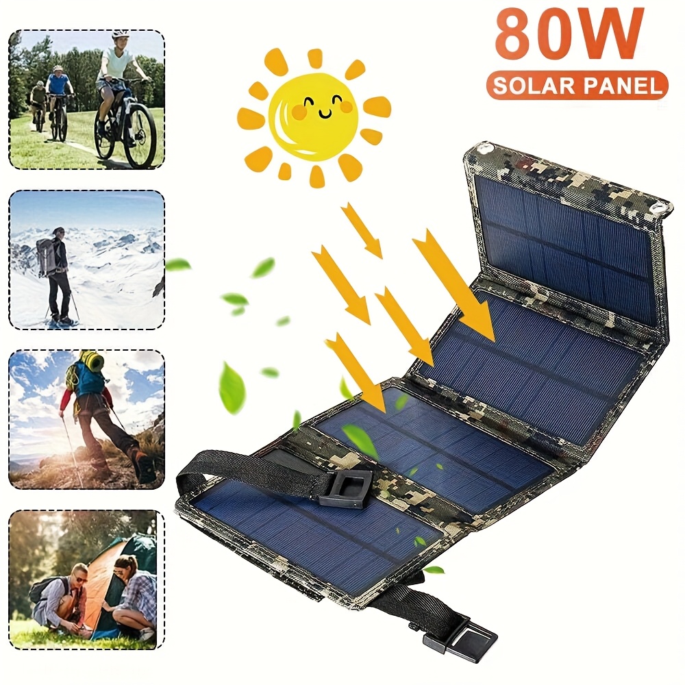 Outdoor Camp - [Solar Panel] 80W Portable Folding Solar