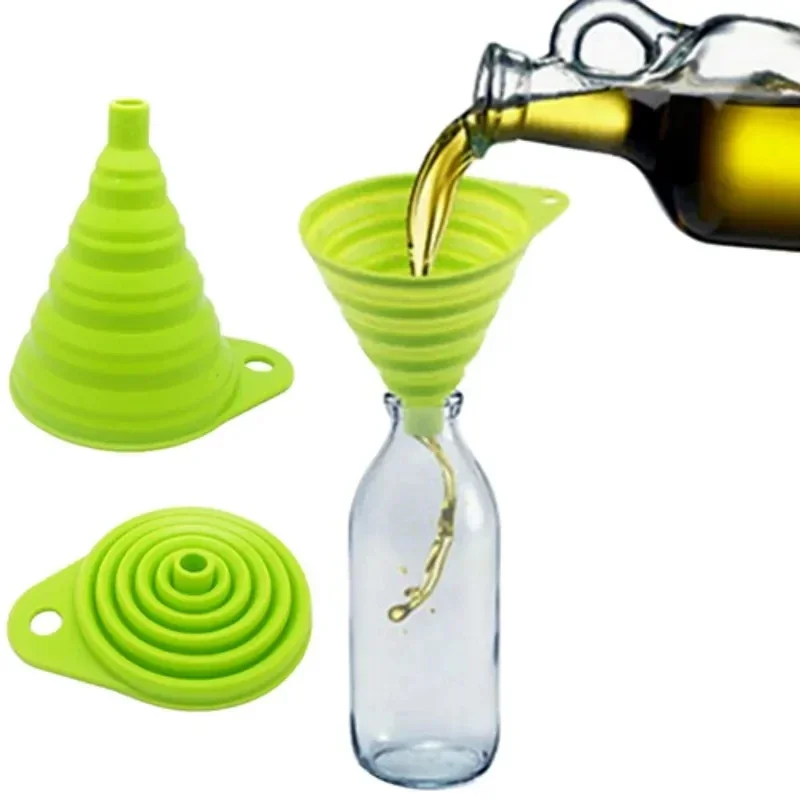 Collapsible Water Bottle - 1/4PCS Silicone Collapsible Funnel Foldable Kitchen