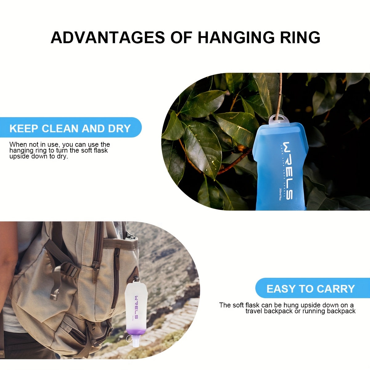 WRELS Folding Collapsible Soft - Collapsible Water Bottle ulasan dan harga