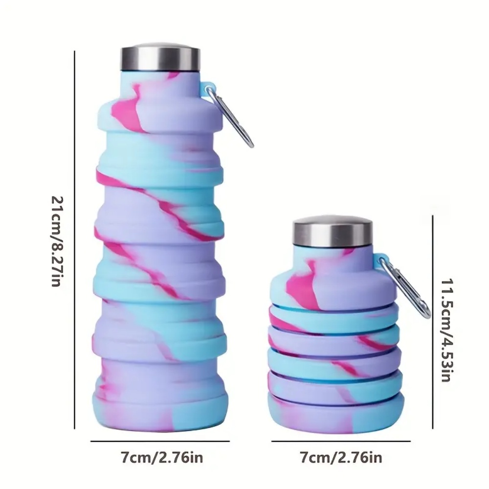 500ml Foldable Silicone Water  - Collapsible Water Bottle ulasan dan harga