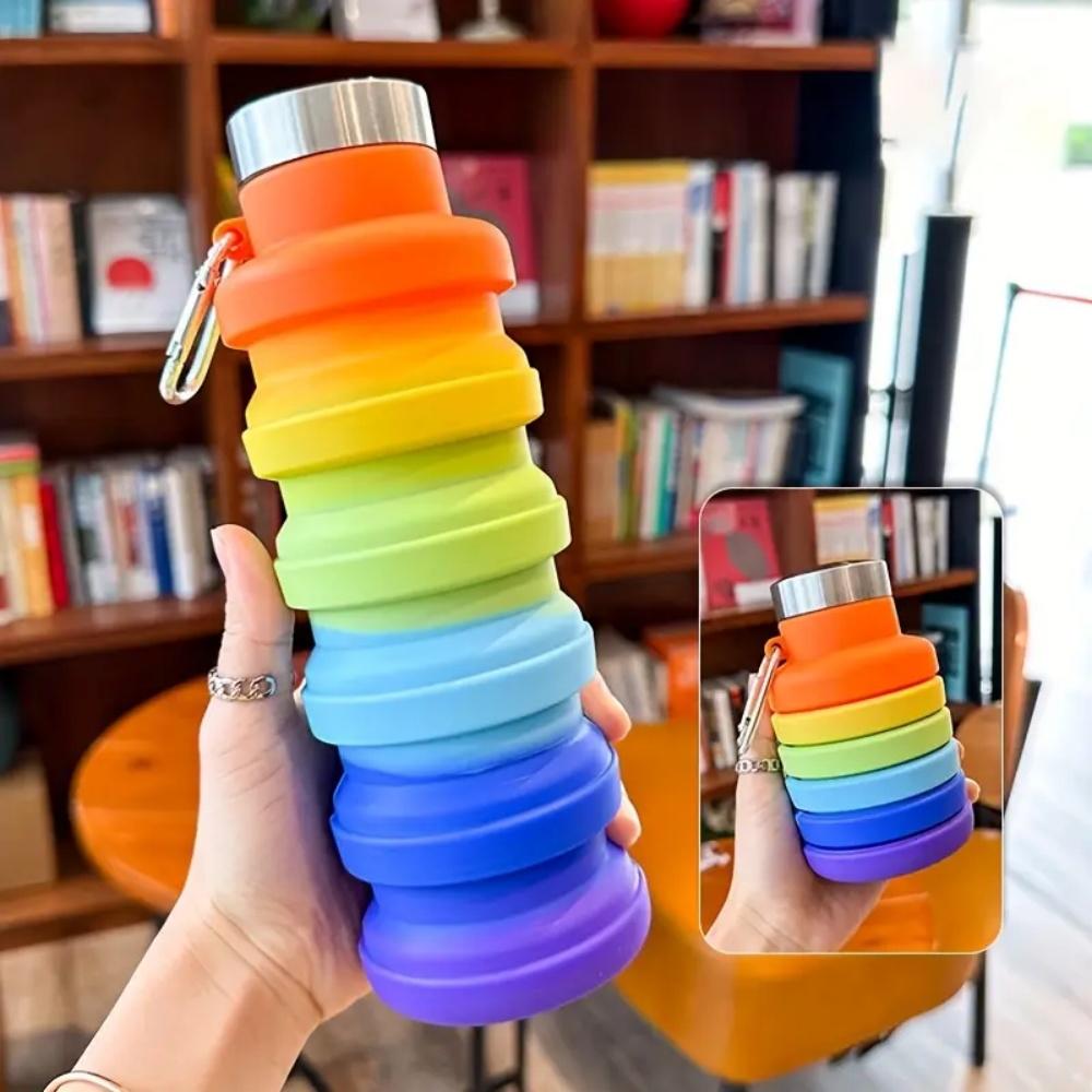 500ml Foldable Silicone Water  - Collapsible Water Bottle ulasan dan harga