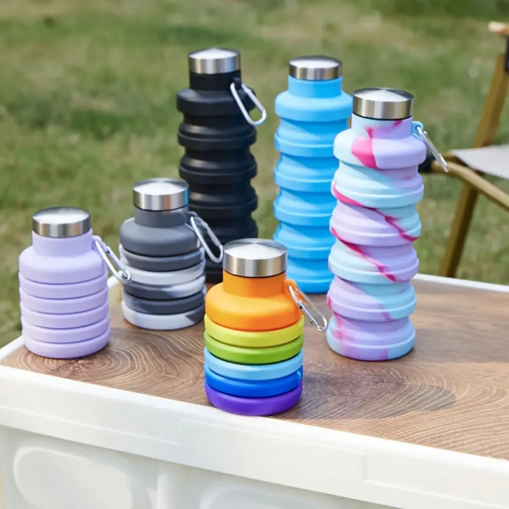 500ml Foldable Silicone Water  - Collapsible Water Bottle ulasan dan harga
