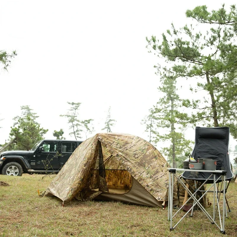 Single - Person Tactical Tent  - Outdoor Camping Solo ulasan dan harga