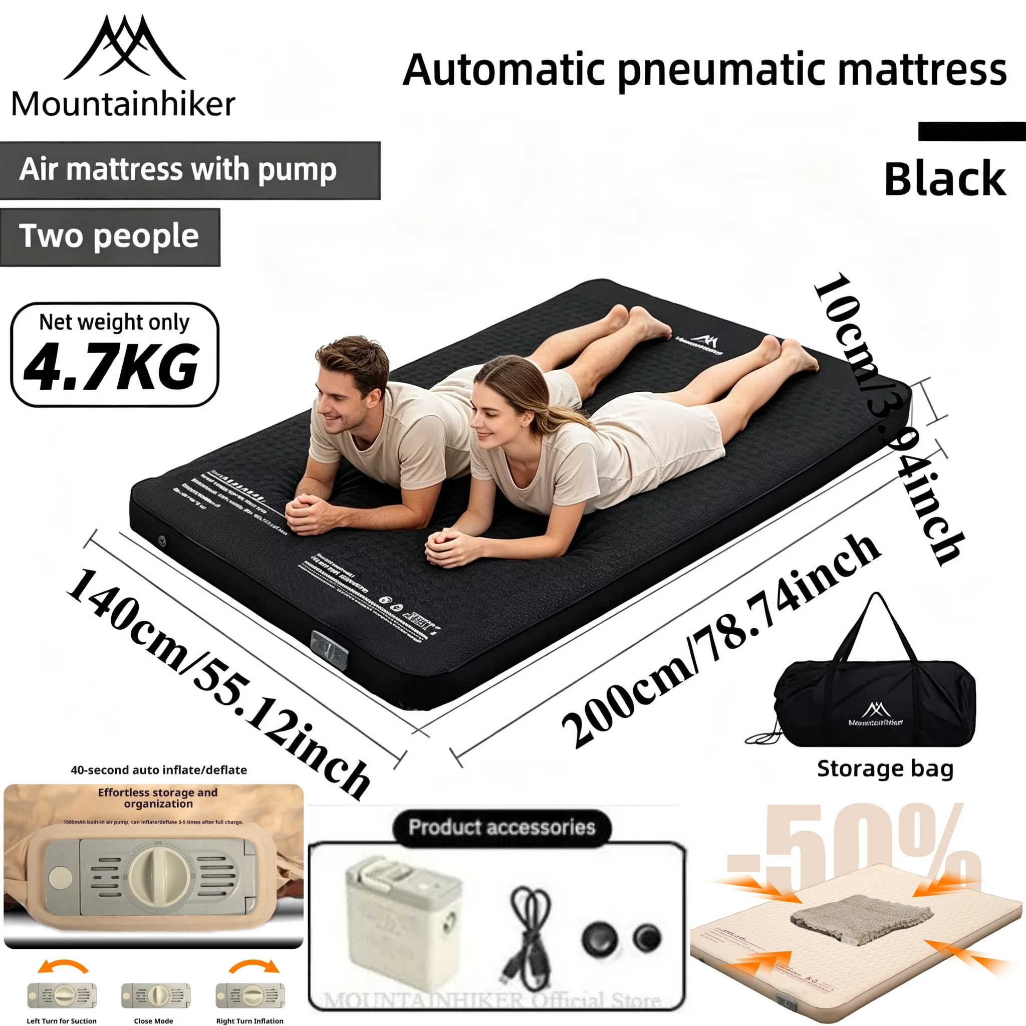 MOUNTAINHIKER Inflatable Mattr - Outdoor Camping Quilt ulasan dan harga