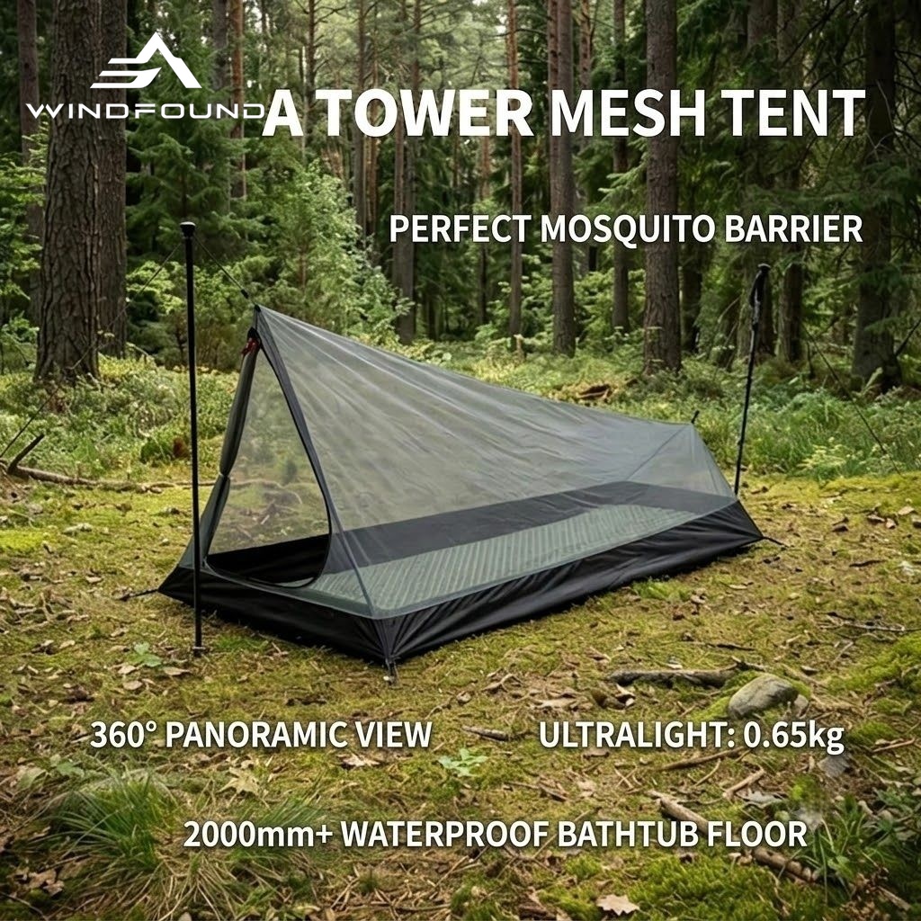1-Person Ultralight Mesh Inner - Outdoor Camping Solo ulasan dan harga