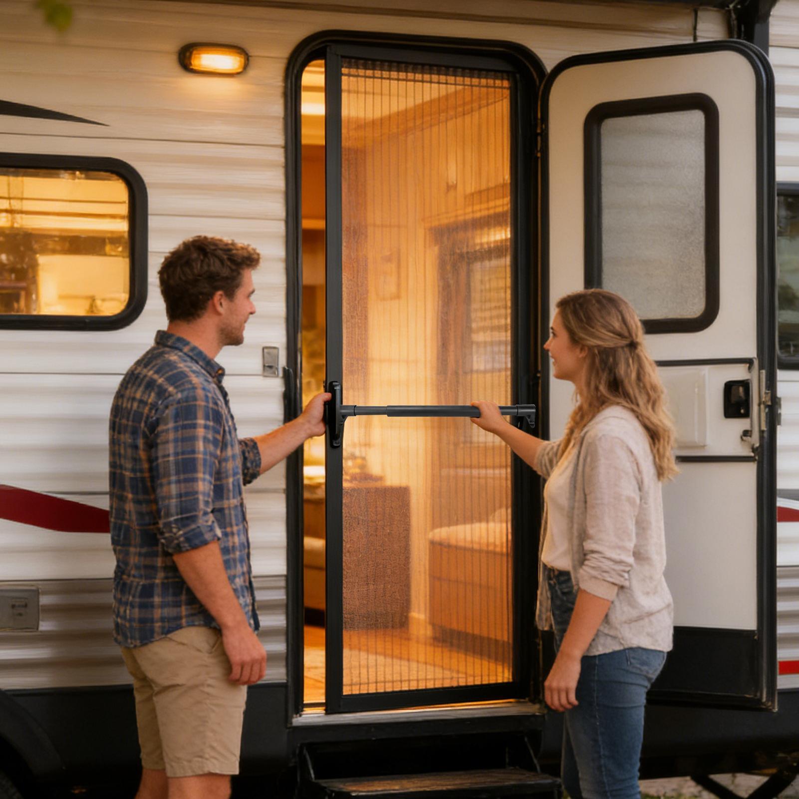 RV Screen Door Bar Adjustable  - Outdoor Camping Rentals ulasan dan harga