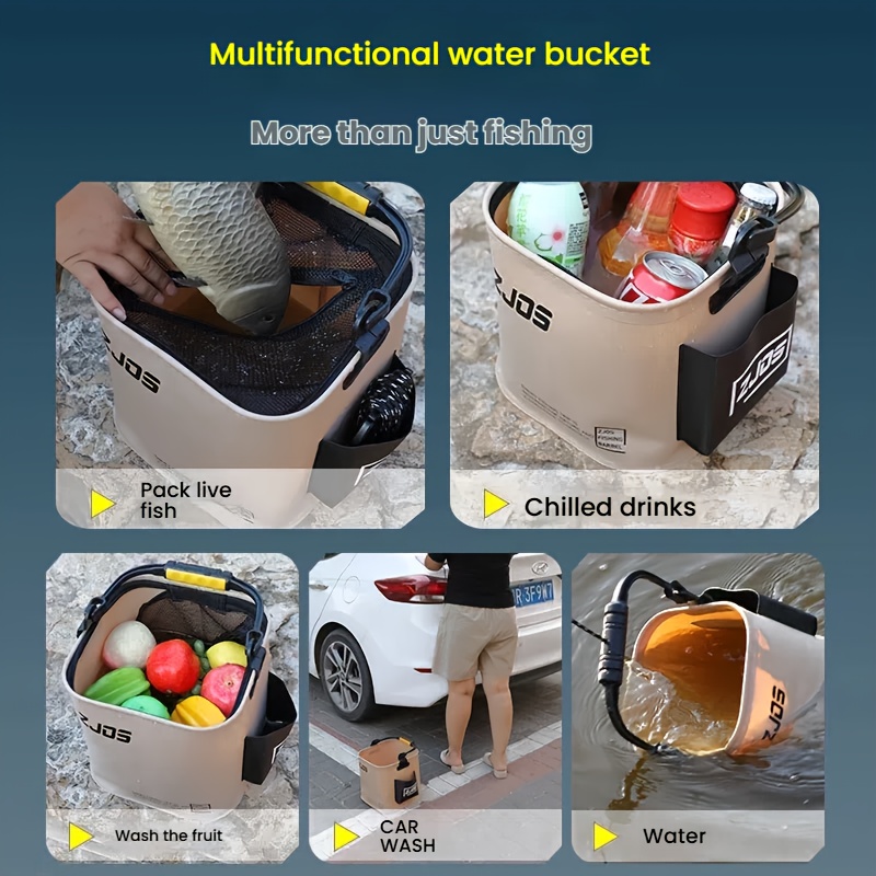 Portable Folding Bucket 8L/13L - Camping Rope ulasan dan harga