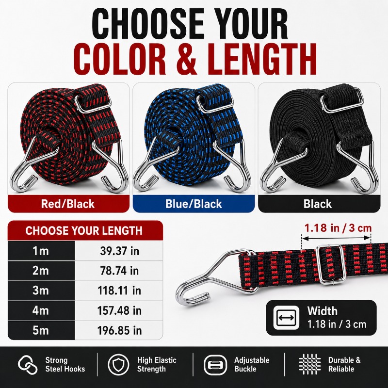 3cm Wide Elastic Cargo Strap 1 - Camping Rope ulasan dan harga