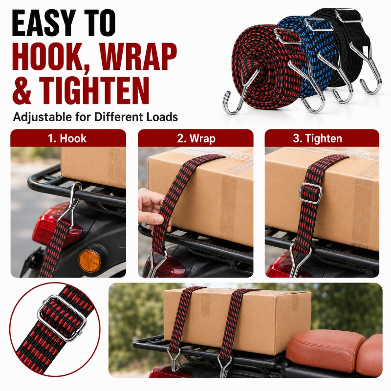 3cm Wide Elastic Cargo Strap 1 - Camping Rope ulasan dan harga