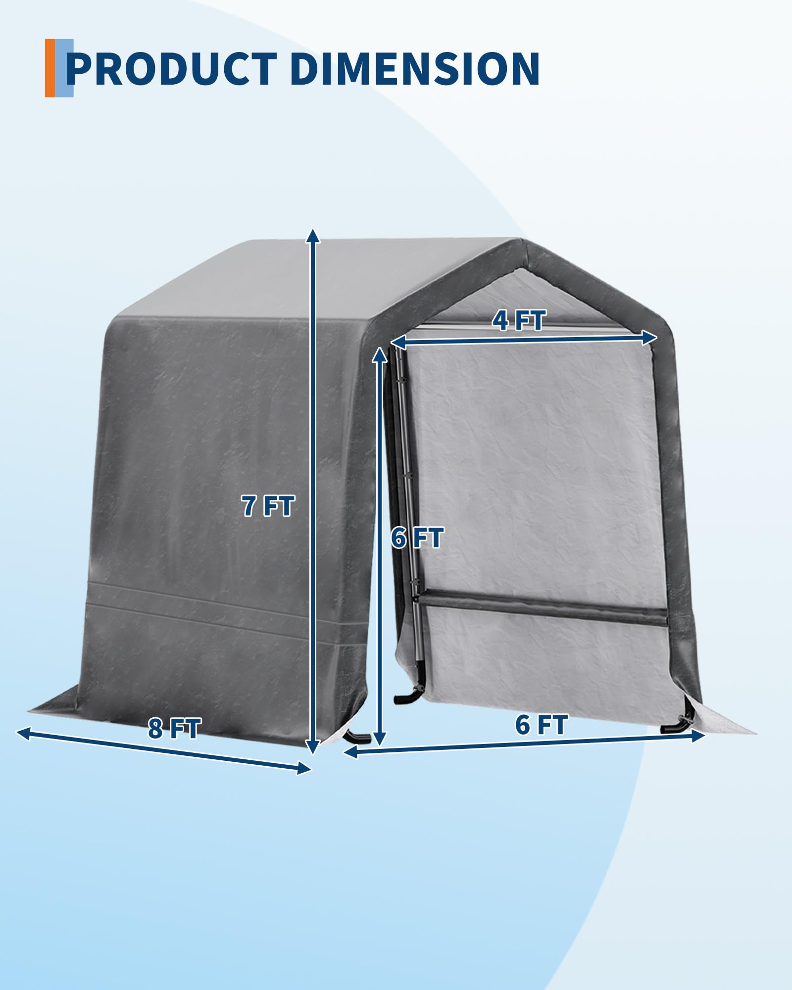 6FT*8FT Outdoor Portable Stora - Waterproof Tarp Shelter ulasan dan harga