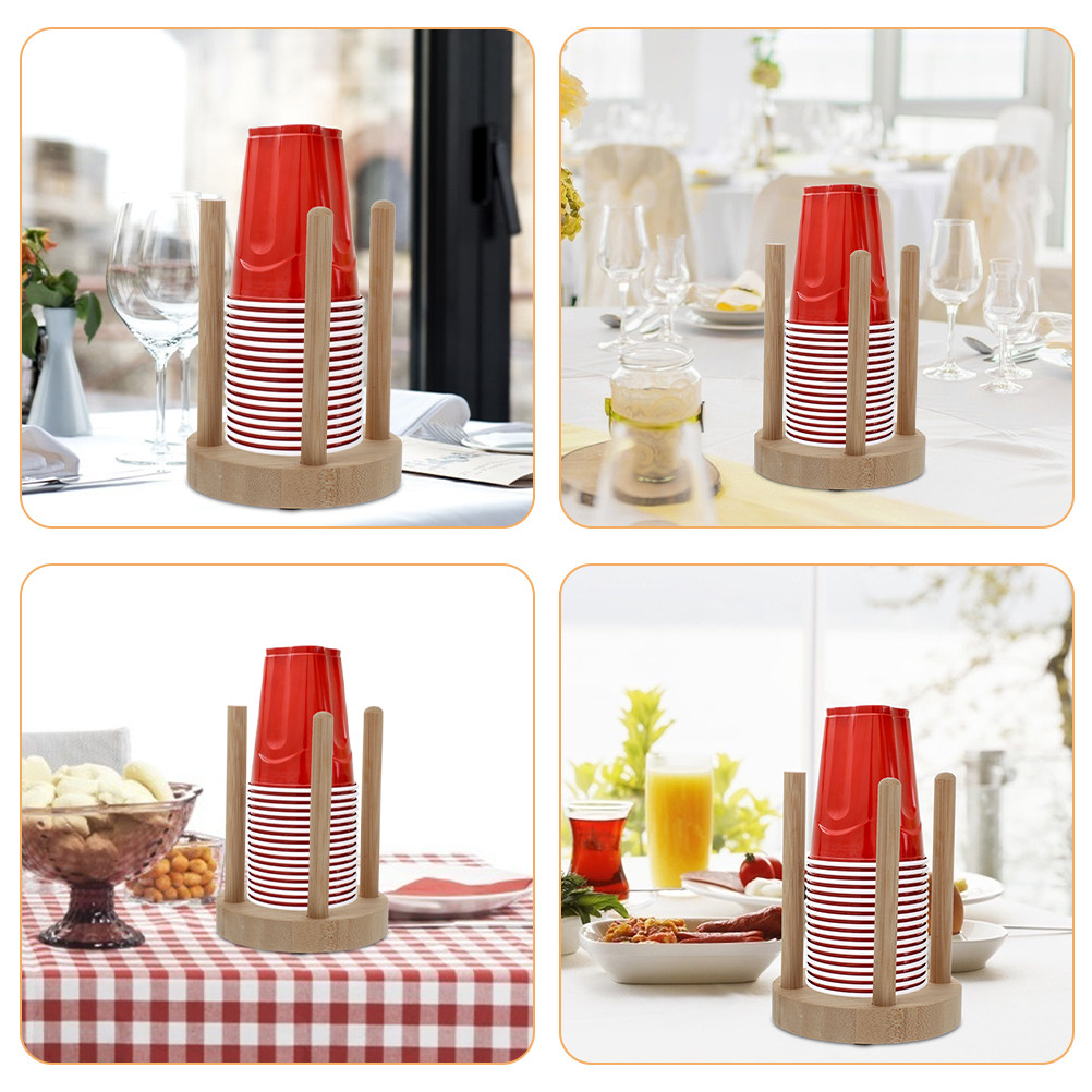 Compact Wooden Cup Holder for  - Outdoor Camping Store ulasan dan harga