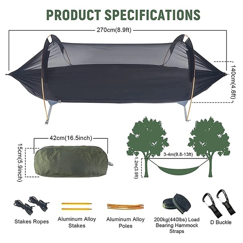 3-in-1 Tunnel Mosquito Net Ham - Outdoor Camping Solo ulasan dan harga