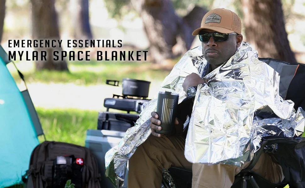 4pcs Emergency Mylar Thermal B - Emergency Mylar Blanket ulasan dan harga