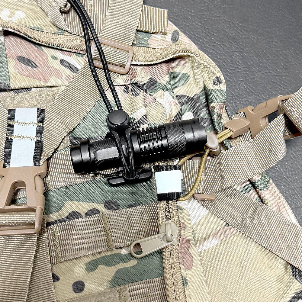Flashlight Clip Outdoor Backpa - Camping Rope ulasan dan harga