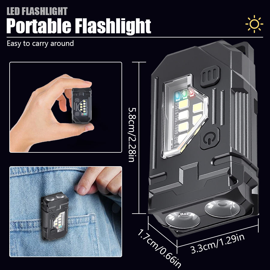 Dual LED Mini Flashlight, 8 Mo - Outdoor Camp ulasan dan harga