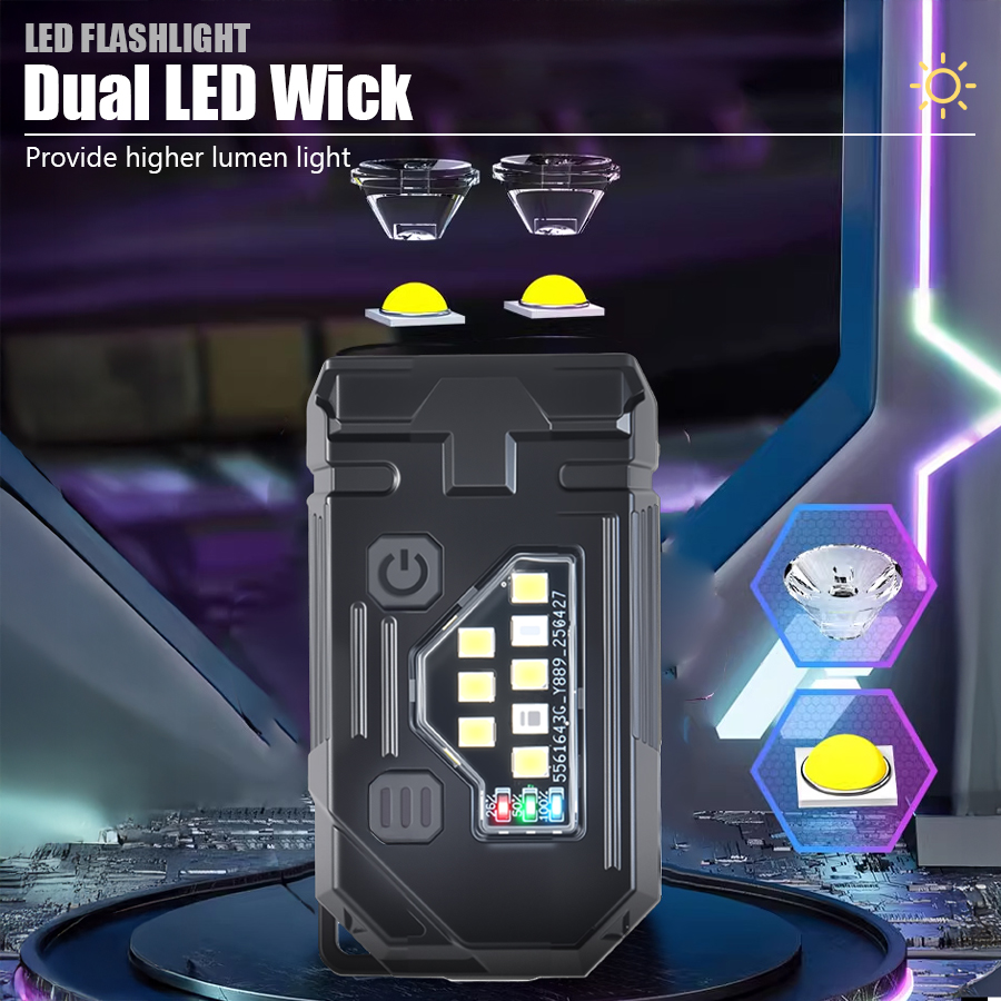 Dual LED Mini Flashlight, 8 Mo - Outdoor Camp ulasan dan harga