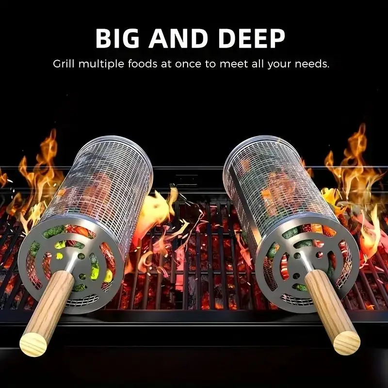 Stainless Steel BBQ Grill Bask - Outdoor Camping Bbq ulasan dan harga