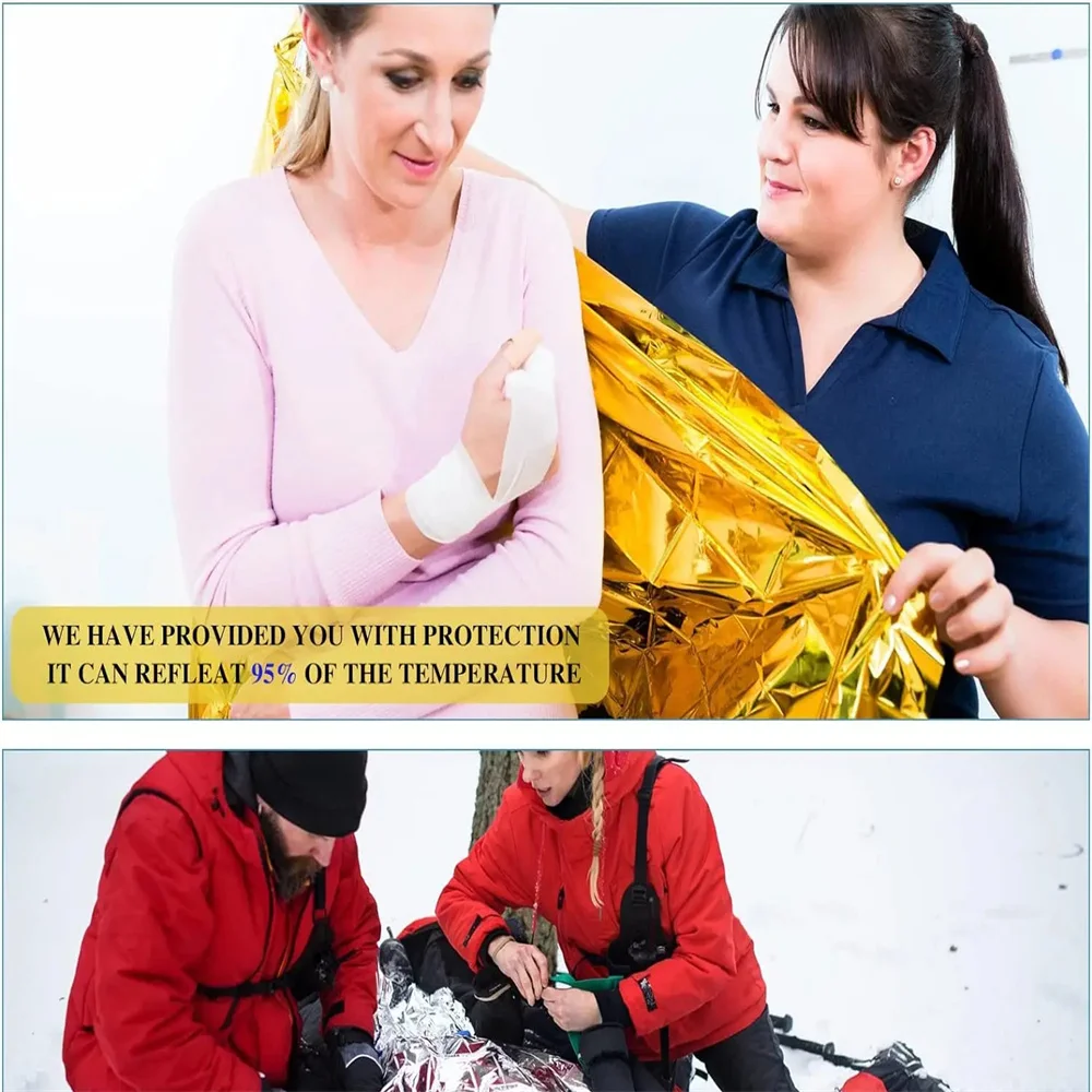 5Pcs Emergency Thermal Blanket - Outdoor Camping Quilt ulasan dan harga