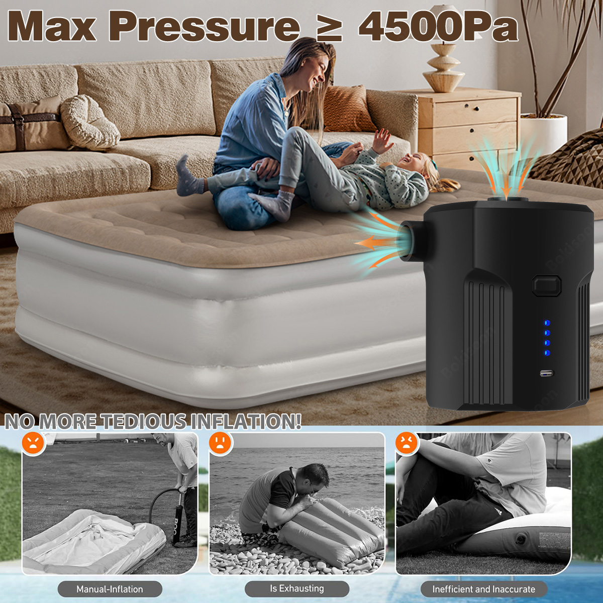 Portable Electric Air Pump for - Outdoor Camping Quilt ulasan dan harga