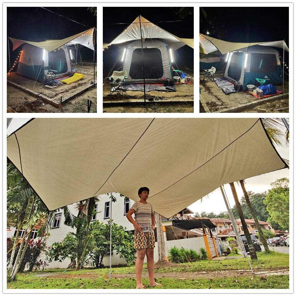 Octagon 5.1x5.1m Large Tarp Wa - Waterproof Tarp Shelter ulasan dan harga