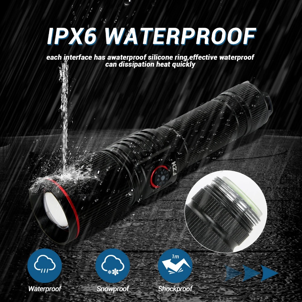 Powerful LED Flashlight Type C - Camping Rope ulasan dan harga