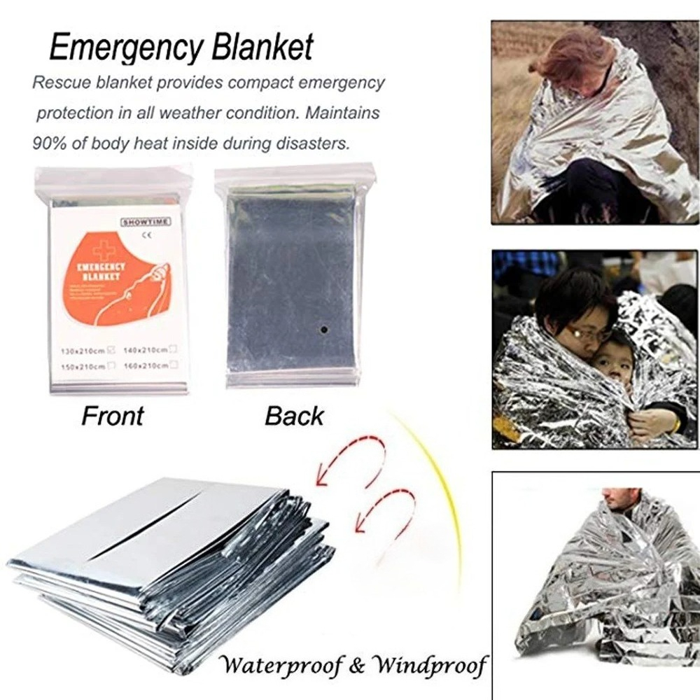 1/4pcs Emergency Mylar Thermal - Emergency Mylar Blanket ulasan dan harga