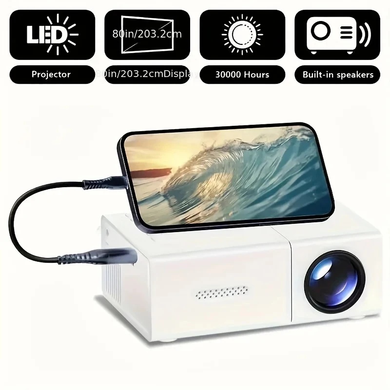 1080P LED Mini Projector with  - Outdoor Camping Movies ulasan dan harga