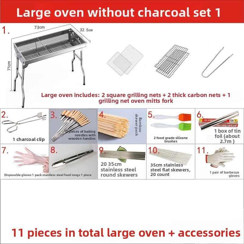 Large Folding Charcoal Barbecu - Outdoor Camping Burner ulasan dan harga