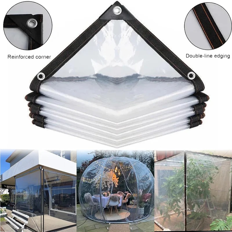Thick Transparent PVC Tarp Hea - Waterproof Tarp Shelter ulasan dan harga