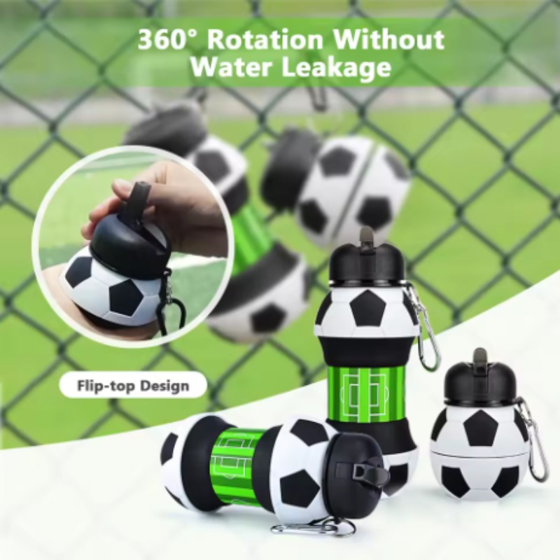 Football Silicone Collapsible  - Collapsible Water Bottle ulasan dan harga