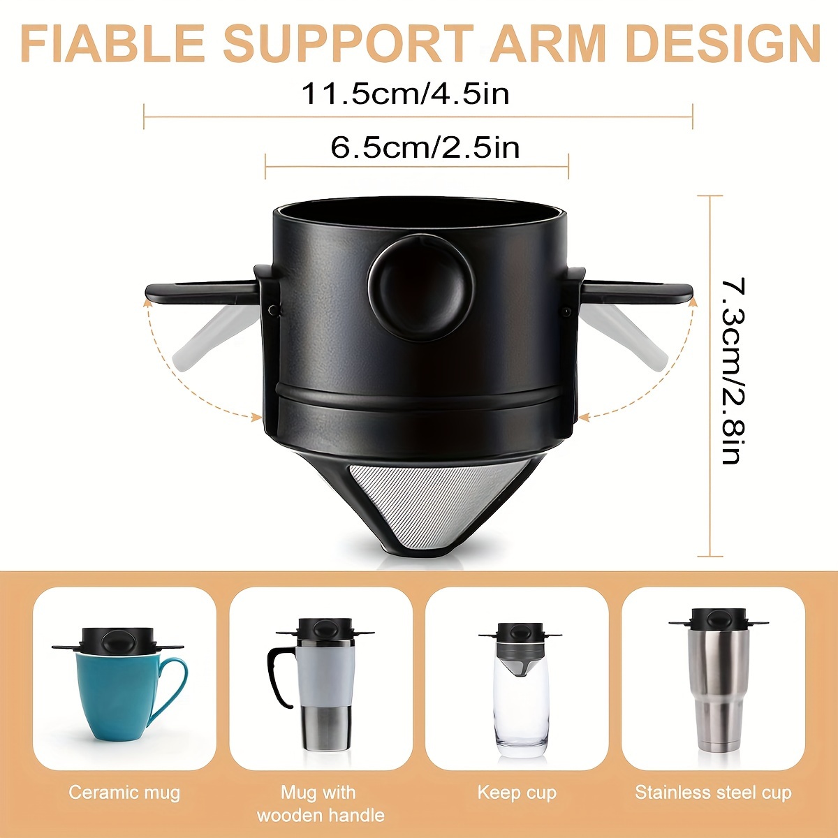 Coffee Filter Cup Portable Reu - Collapsible Water Bottle ulasan dan harga